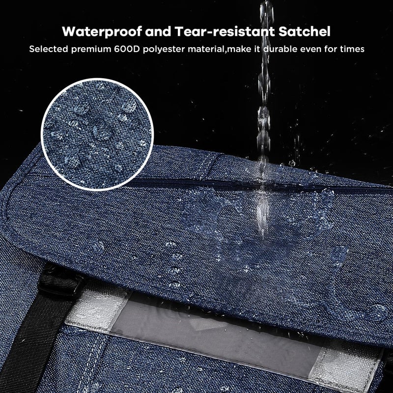 OIWAS Messenger Bag for Men, 15.6 Inch Laptop Crossbody Bags Women Casual Satchel Shoulder Bag College Travel Office Briefcase - Image 4